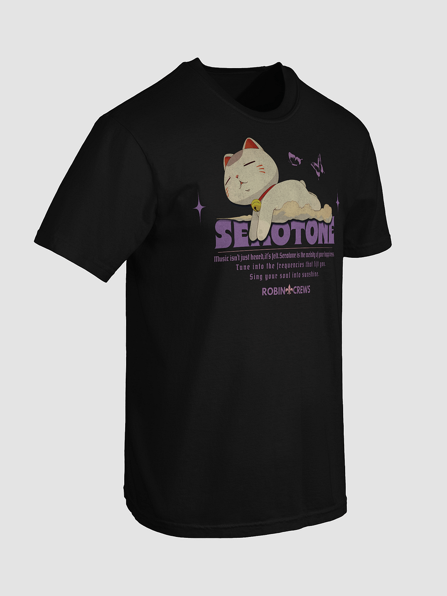 Trendy Purple Graphic T Shirt Serotonin Mood Cat Tee product image (5)