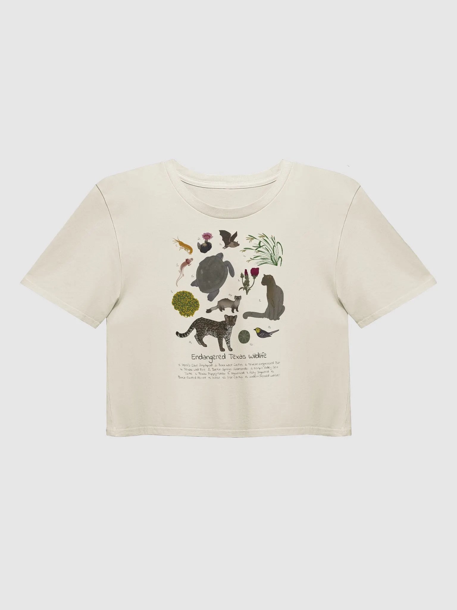 Endangered Texas Wildlife Crop Top product image (1)