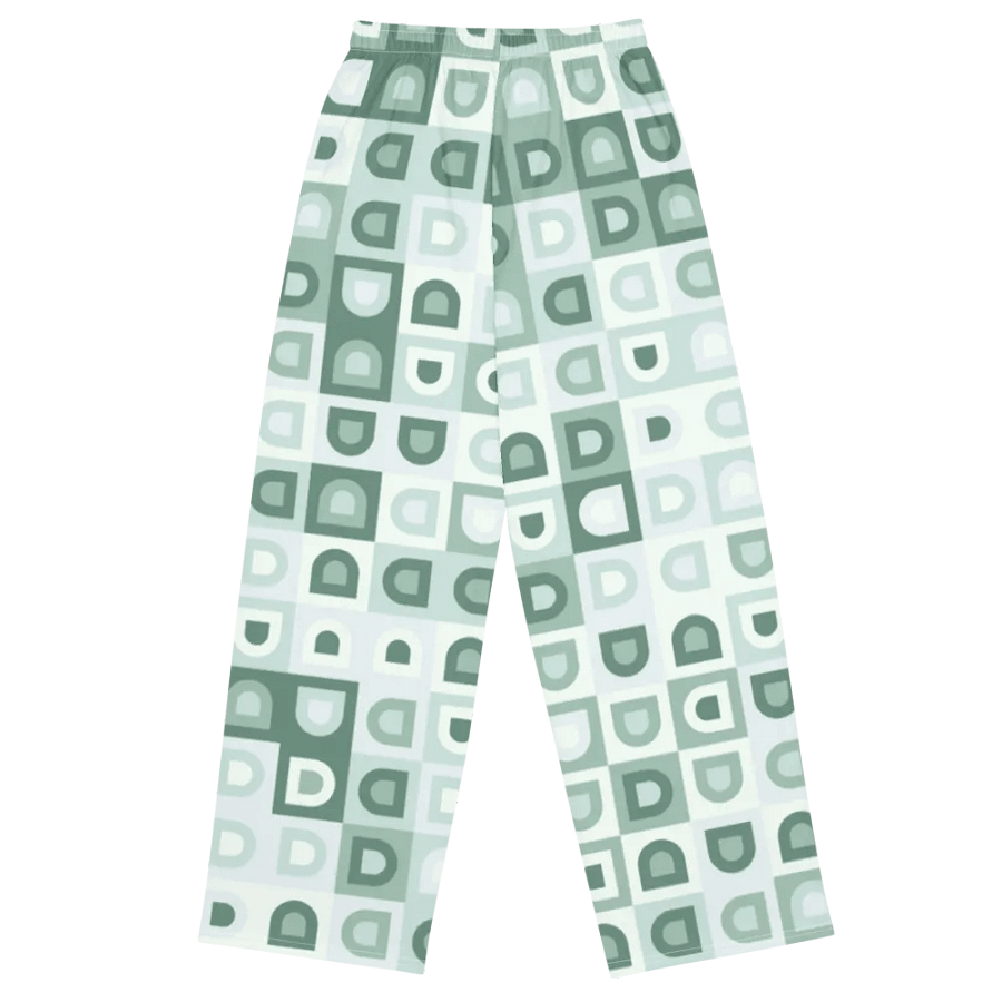 BUIII Retro Geometric: Mint Oasis Wide-Leg Pants product image (10)