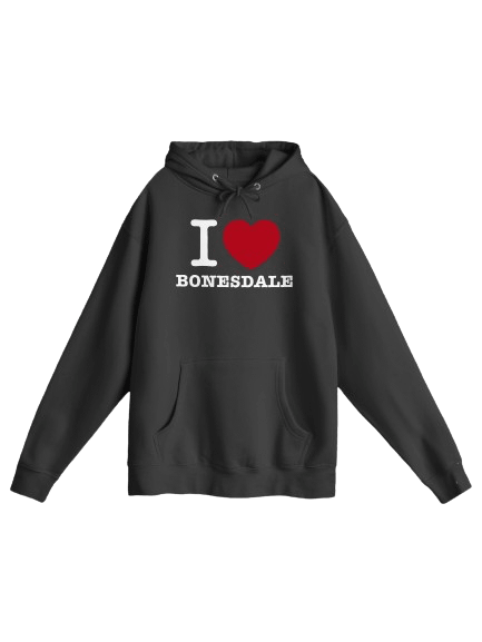 White Text I Heart Bonesdale Hoodie product image (1)