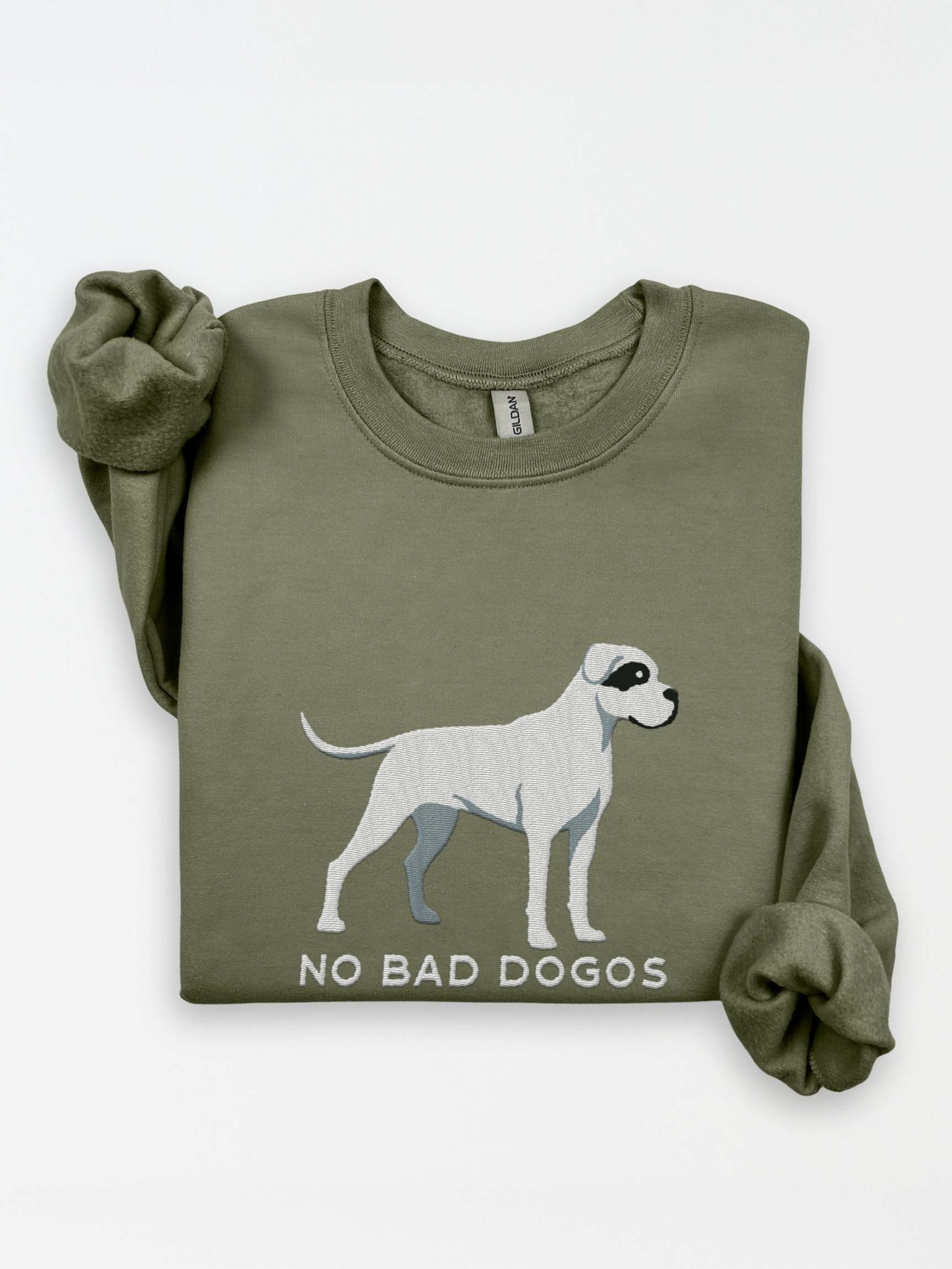 No Bad Dogos Sweatshirt (Embroidered) of a Dogo Argentino(2) product image (1)