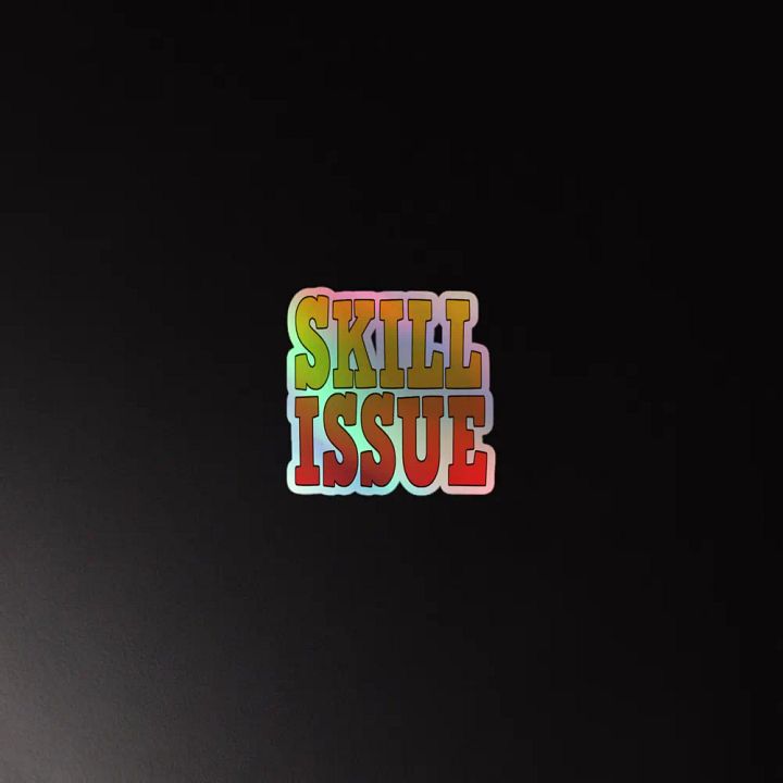 Skill Issue Holographic Sticker Set product image (4)