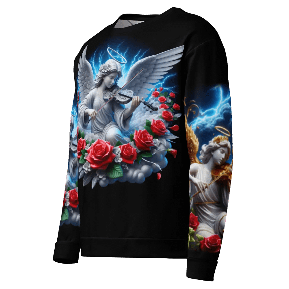 Angels making Music with a Violin - All-Over Unisex Sweatshirt #40 product image (4)