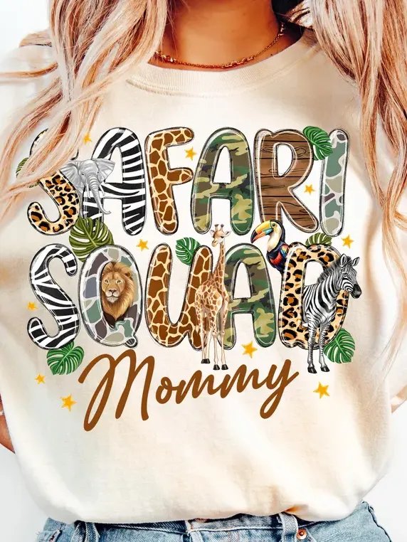 Women's Supersoft Relaxed-fit T-Shirt Safari Squad Mommy product image (1)