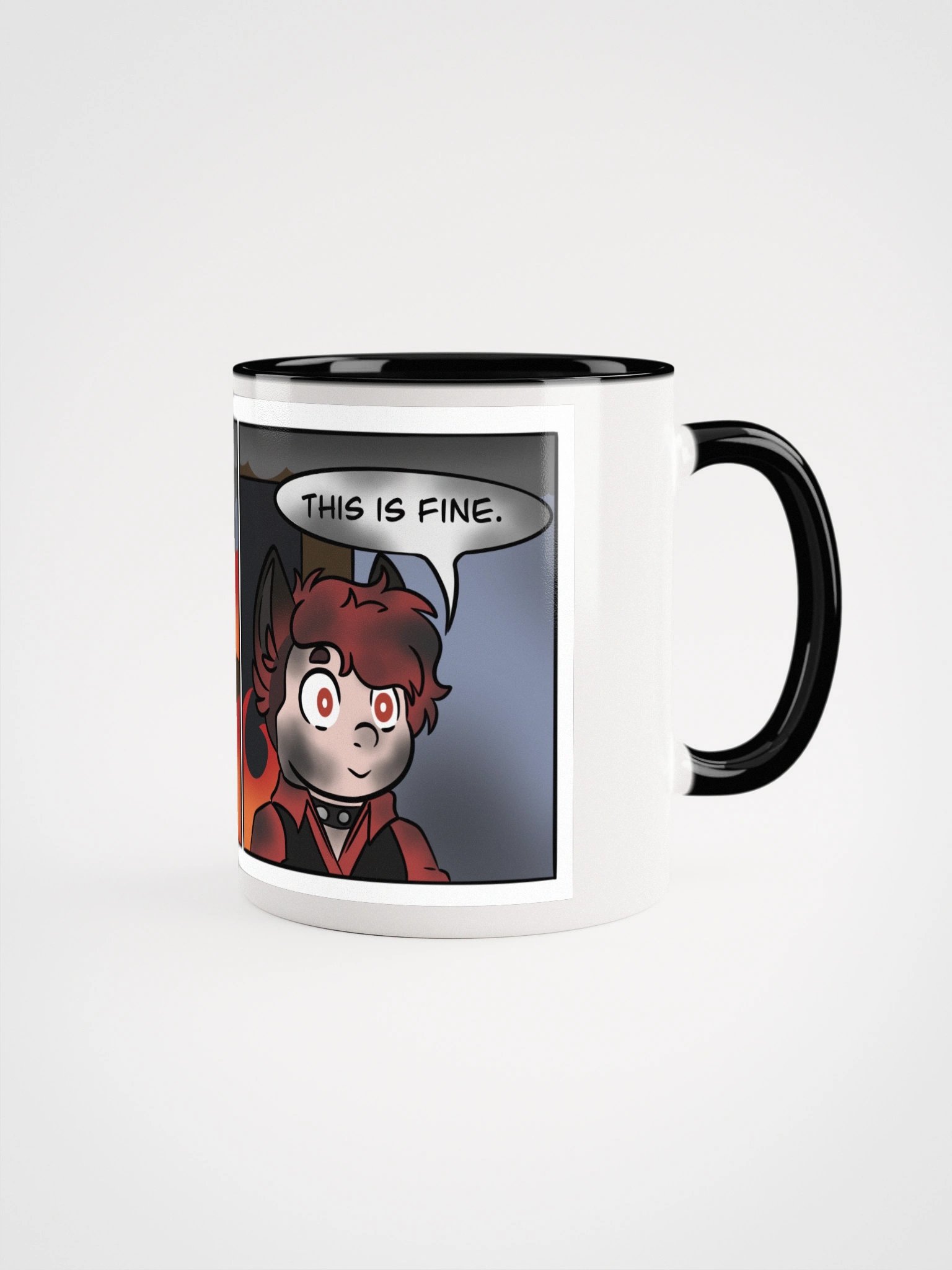 Ceramic Mug with Color Inside - This Is Fine Meme product image (6)