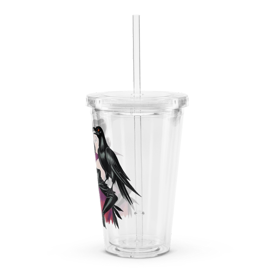 Woman and Raven Double Wall 16 oz Tumbler with Straw product image (6)
