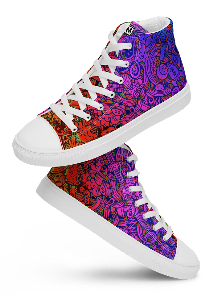 Rainbow Space Scribble - Women's High Tops | #MadeByMELO product image (2)