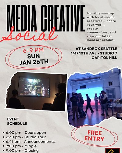 Our 1st social event of the year is this Sunday!
*
*
*
*
Bring a friend, share your recent work and make some new connections...