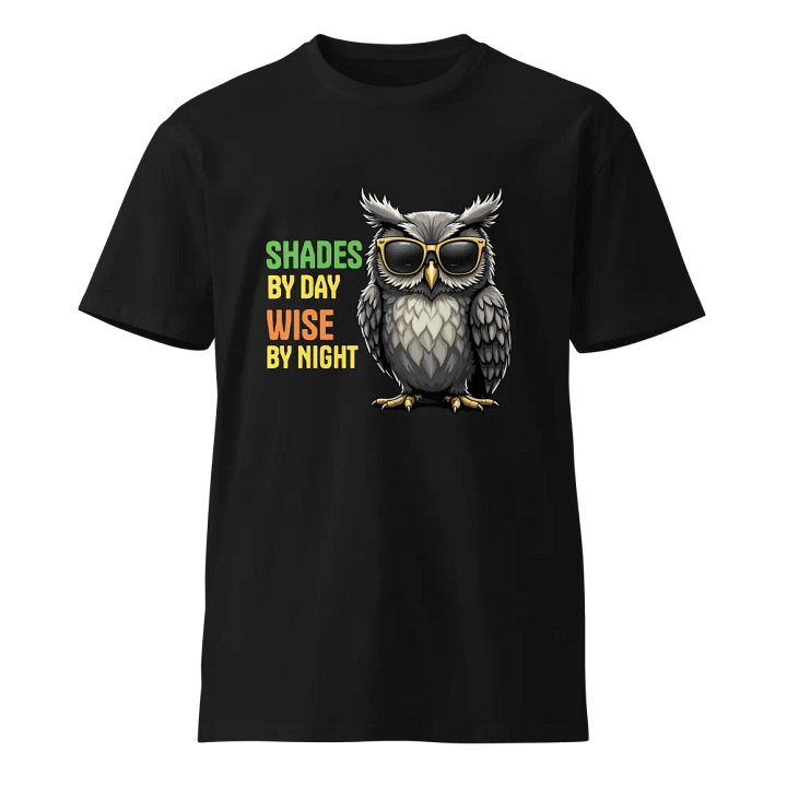 Shades By Day - Wise By Night : Owl Sunglasses T-Shirt product image (1)
