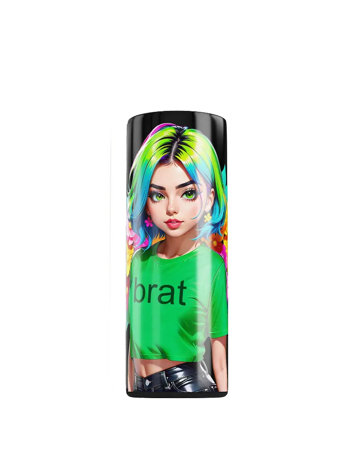 Brat 20 oz Skinny Stainless Steel Tumbler - Black - Brat Life v1 product image (1)
