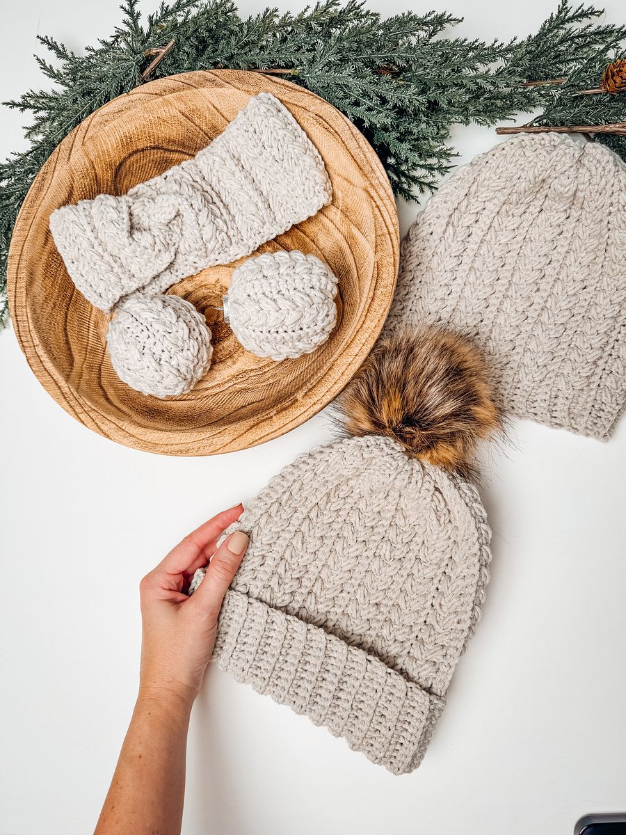 Snowy Wheat Puff Stitch Crochet Hat Pattern product image (5)