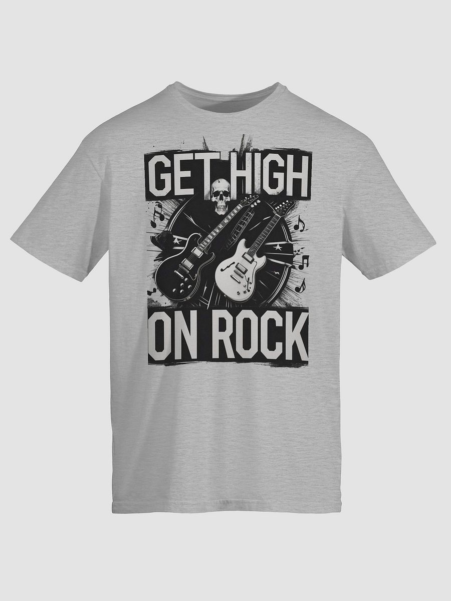 Rock Music-Inspired T-Shirt – Bold 'GET HIGH ON ROCK' Design, Unisex Fit product image (1)