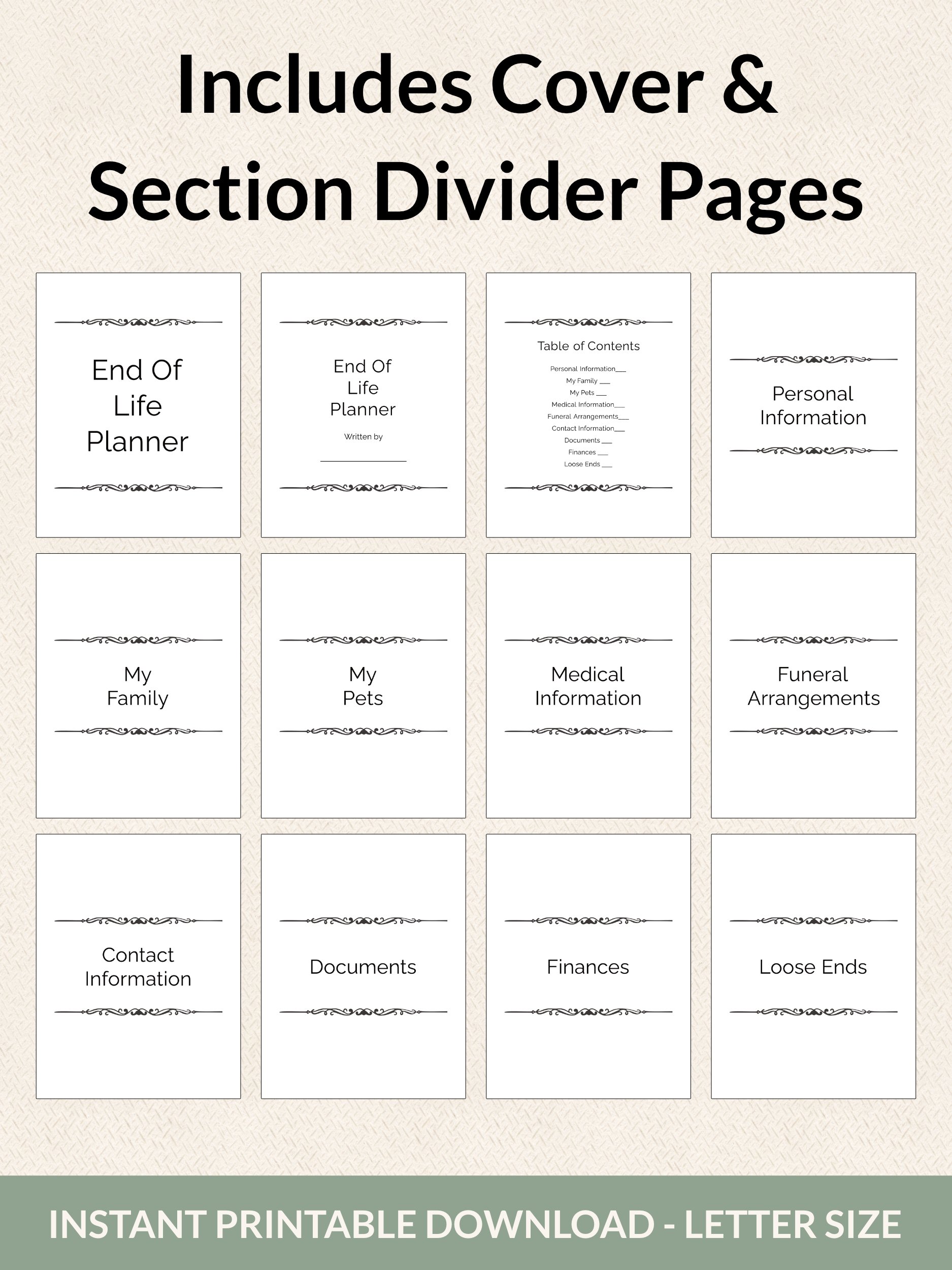 Printable End Of Life Planner - Version 1 product image (6)