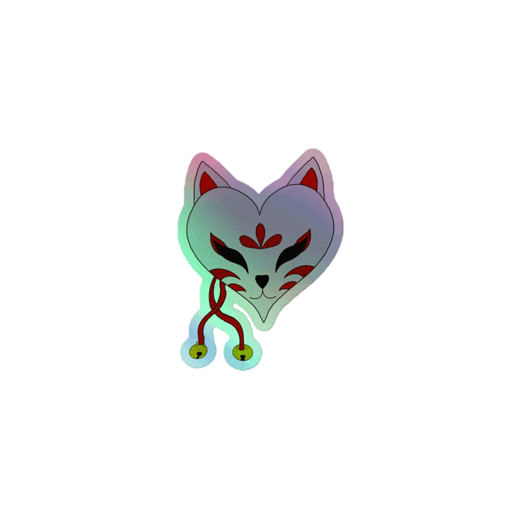 Kitsune Heart Holo Sticker product image (1)