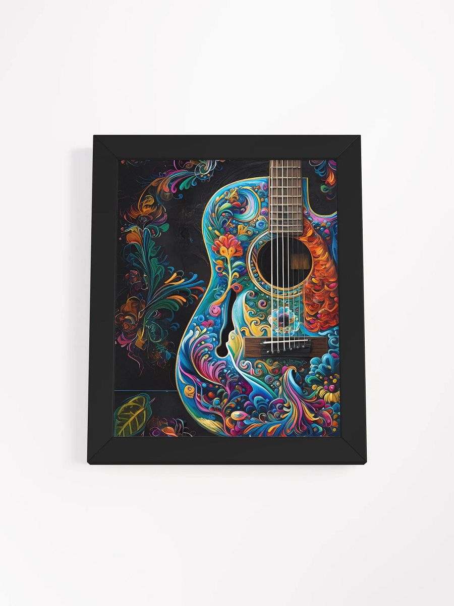 Floral Harmony Acoustic Guitar Poster product image (2)