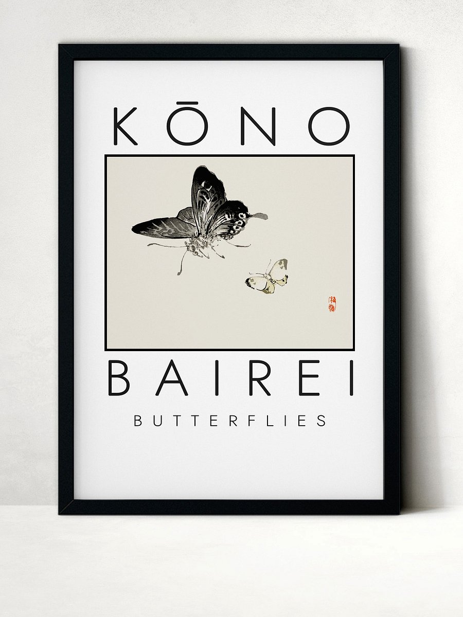 Kono Bairei Butterflies Poster product image (1)