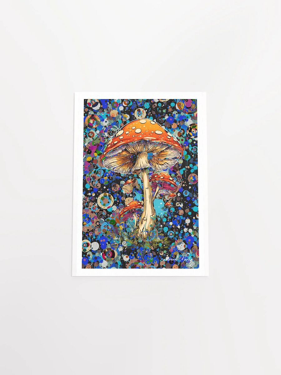 'Mystic Journey' by Edward Martin: Mixed Media Collage:Vibrant Mushroom Fantasy Poster product image (5)