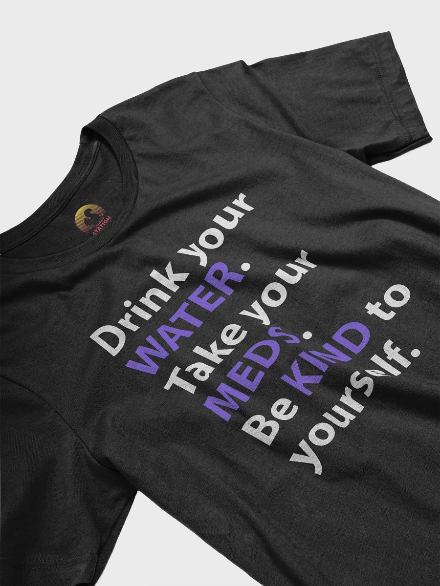 Water, Meds & Kindness T-shirt (Purple) product image (4)