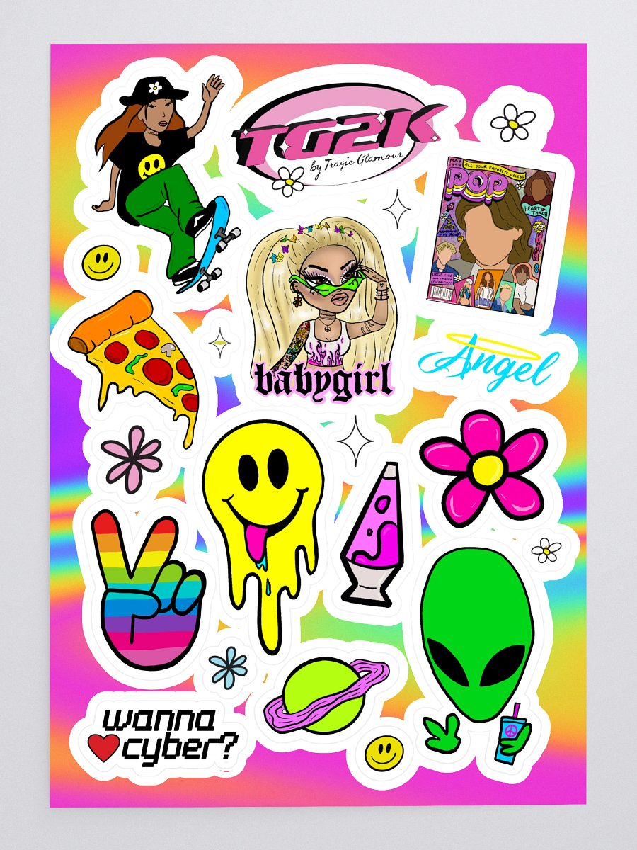 Y2k Sticker Sheet Vol 1 product image (3)
