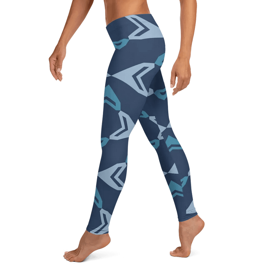 Symmetric Blue Geometric Allure Leggings product image (10)