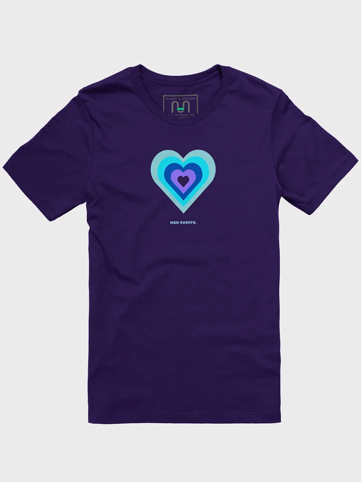 Cheeky heart T-Shirt "Wen juckts." - blue purple product image (1)
