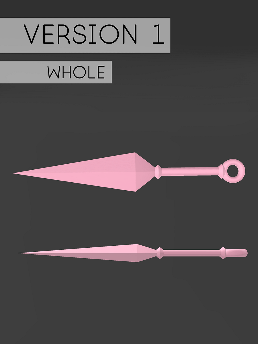 Leaf Kunai STL File product image (3)