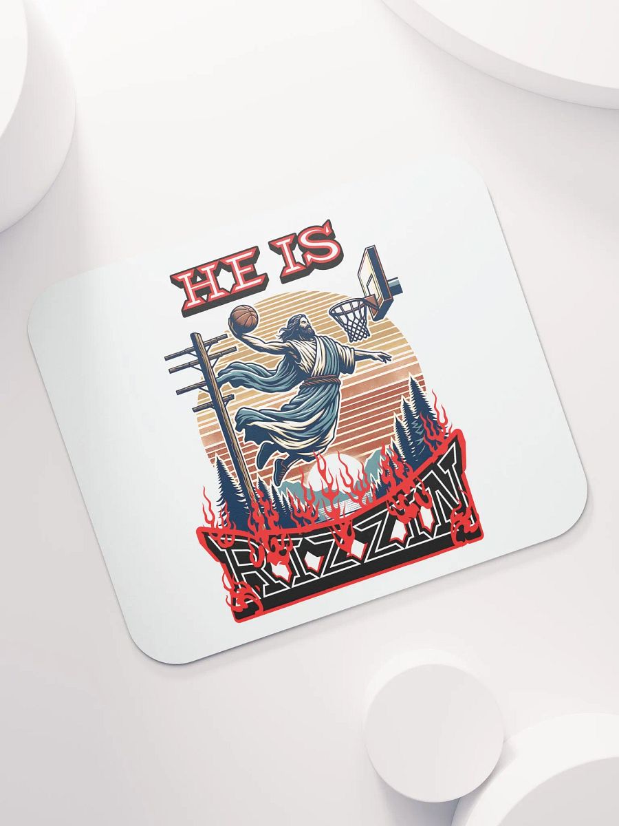 He Is Rizzin Basketball Jesus Rising Icon Mouse Pad product image (5)