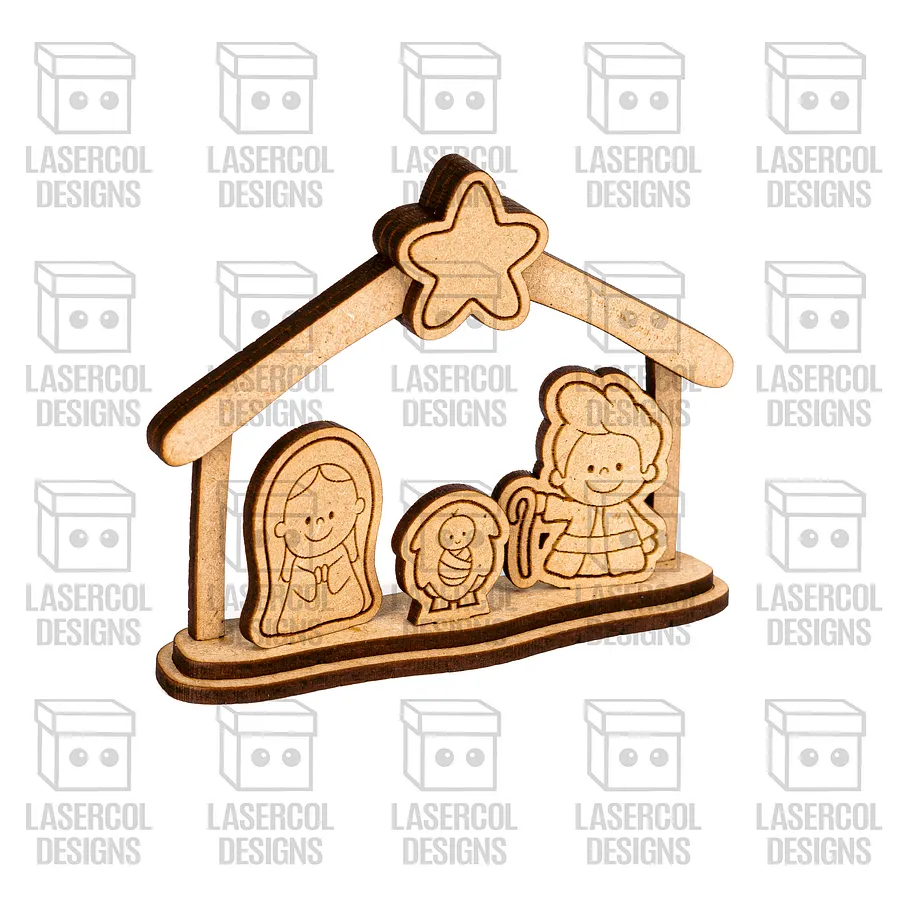 Small Nativity Scene Gift Set 4 - Christmas - Laser Cut Files product image (4)