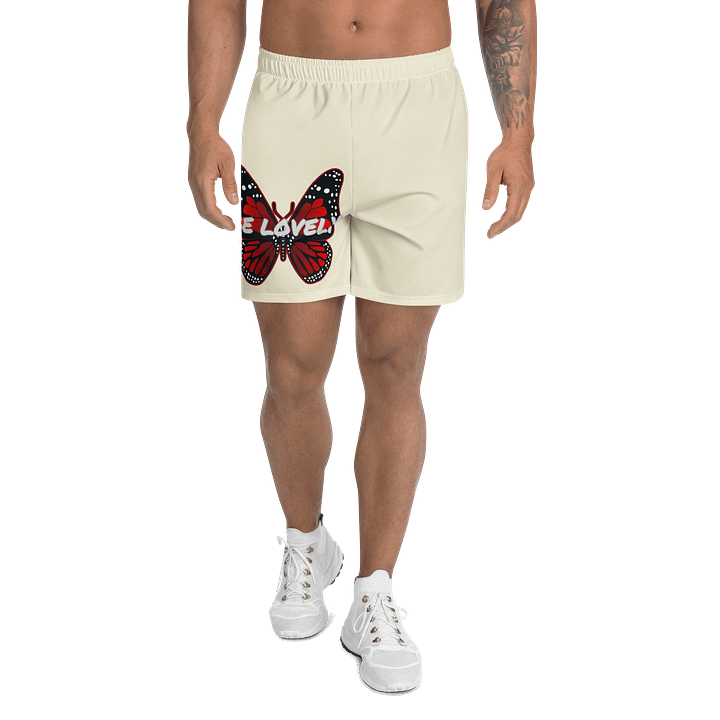 Be Lovely Butterfly Flutter Athletic Shorts Apricot White Women and Men product image (1)