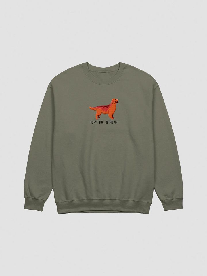 Don't Stop Retrievin' Sweatshirt (Embroidered) of a Golden Retriever(Red) product image (7)