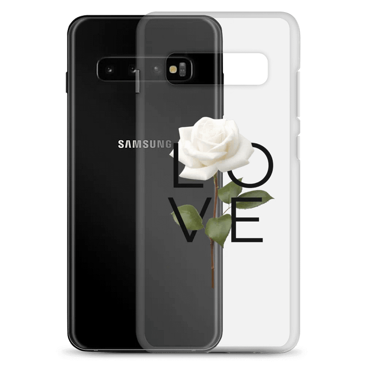 'LOVE' White Rose Samsung® Clear Case product image (8)