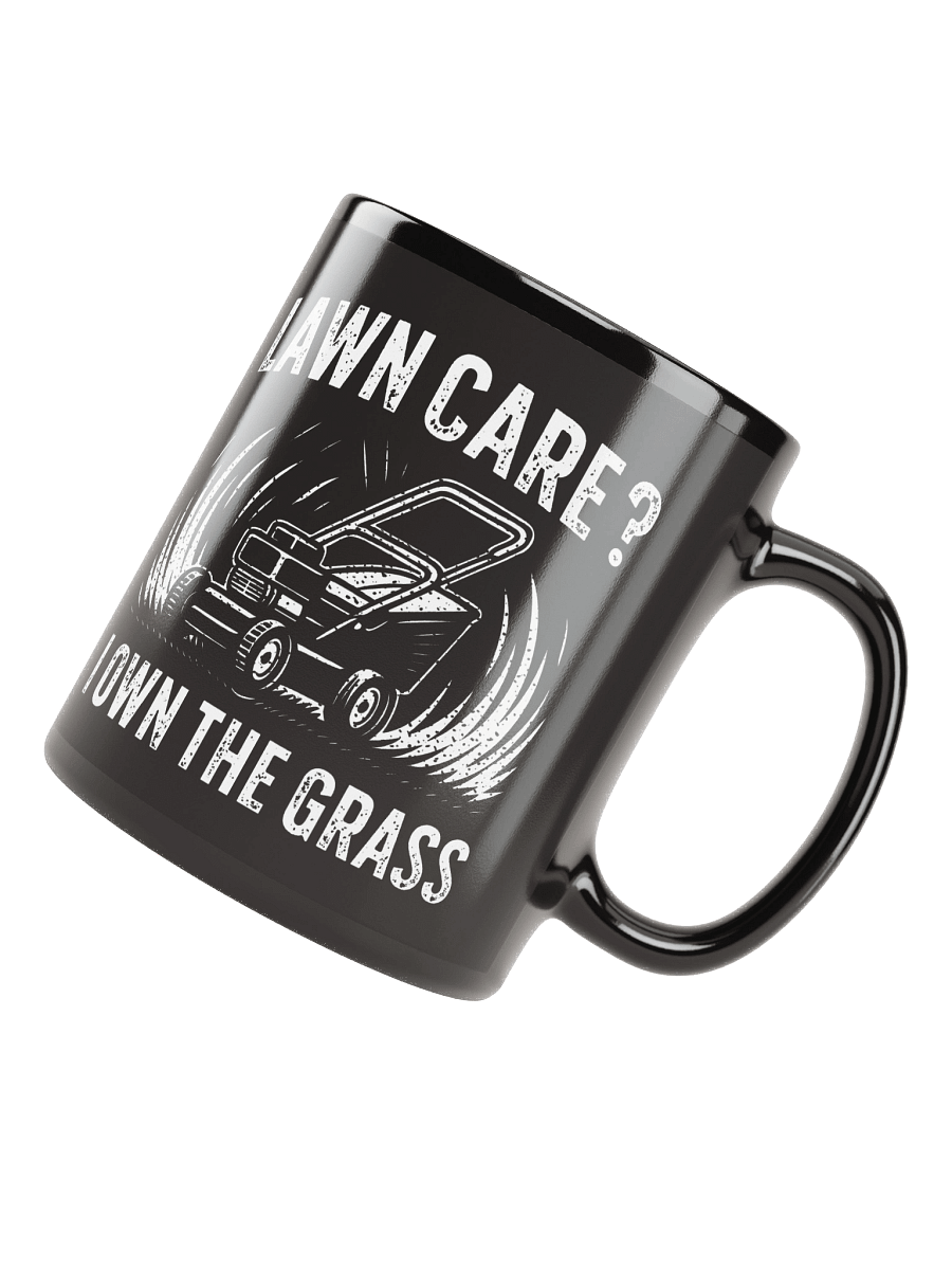 Funny Dad Lawn Care – “I Own The Grass” Retro Coffee Mug product image (8)