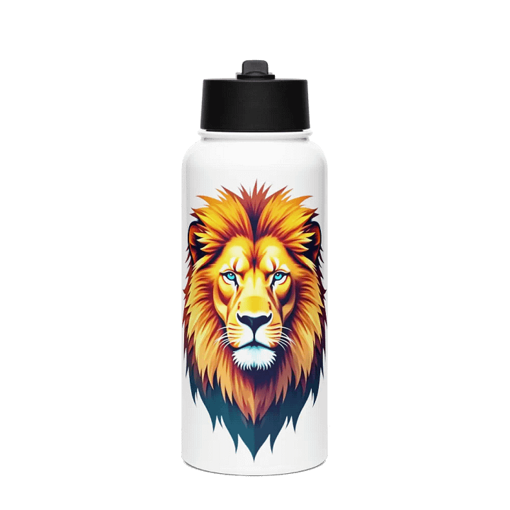 Regal Roar Stainless Steel Water Bottle with a Straw Lid product image (1)