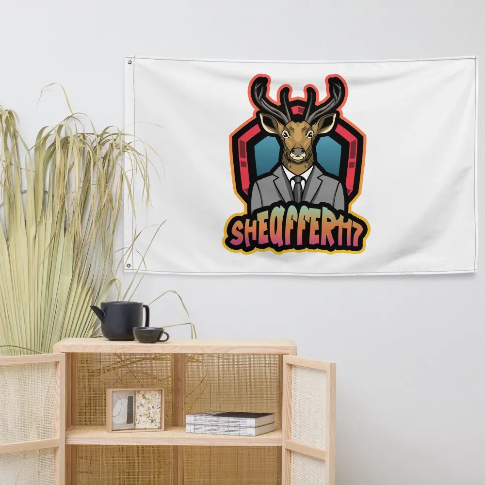 Deer in a Suit All-Over Flag product image (7)