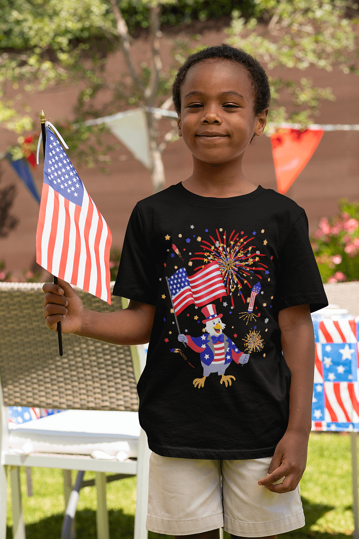 Uncle Sam Bald Eagle Fireworks Show Youth Tee product image (1)