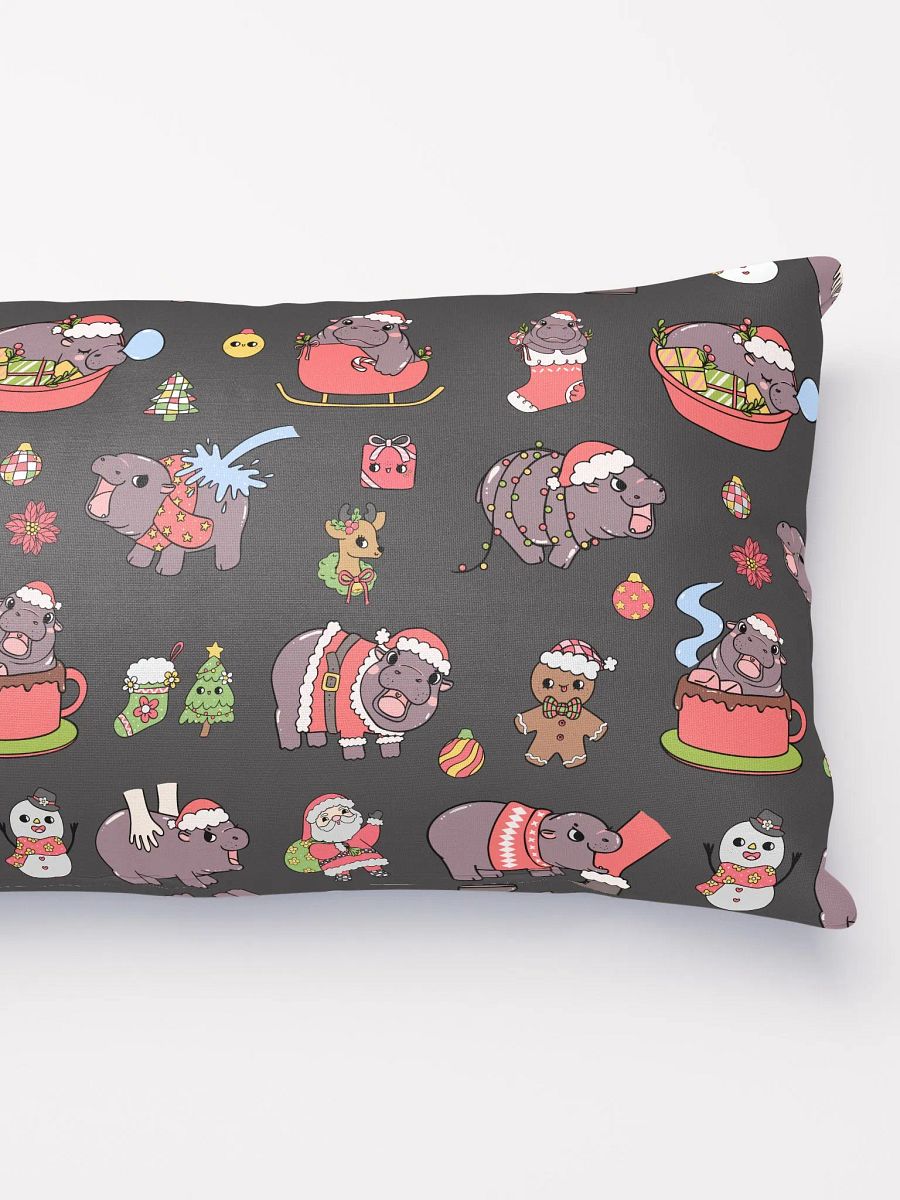 MOODENG'S BLACK CHRISTMAS PILLOW! product image (3)