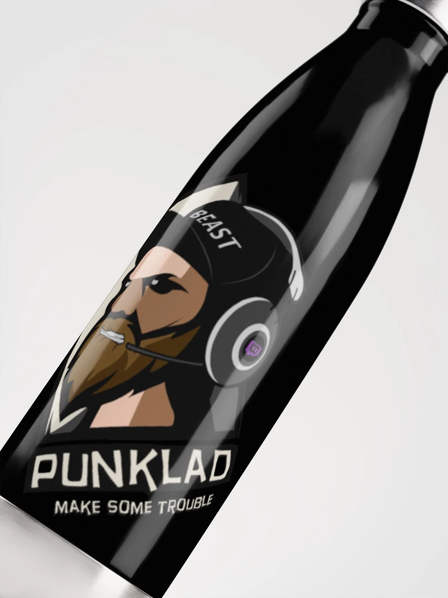 Steel Water Bottle: Punklad logo Stainless product image (5)
