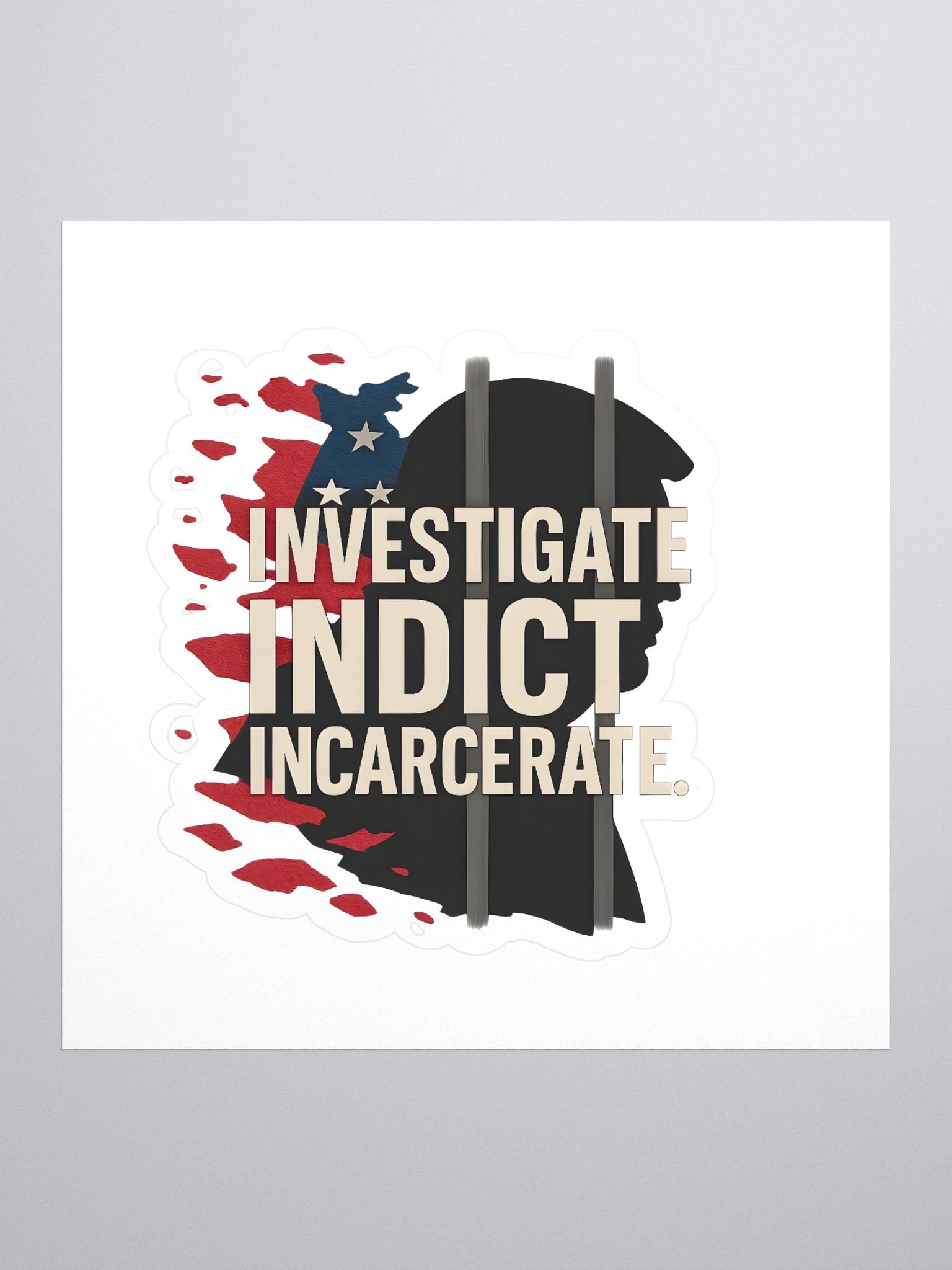 Incarcerate Trump Kiss Cut Stickers product image (1)