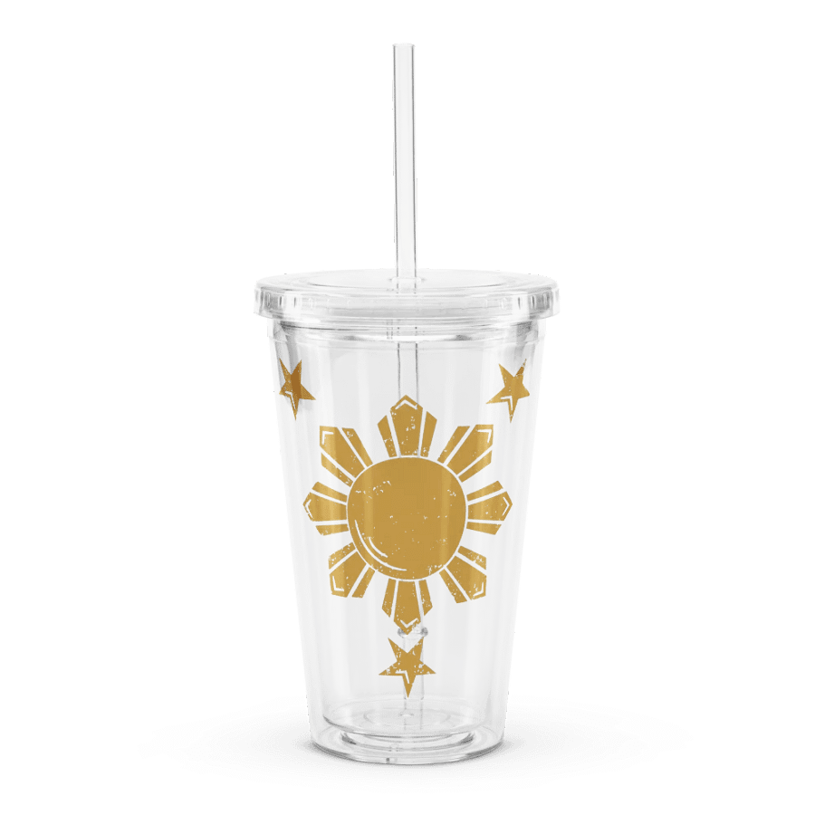 Pinas Clear Tumbler (Gold Star) product image (1)