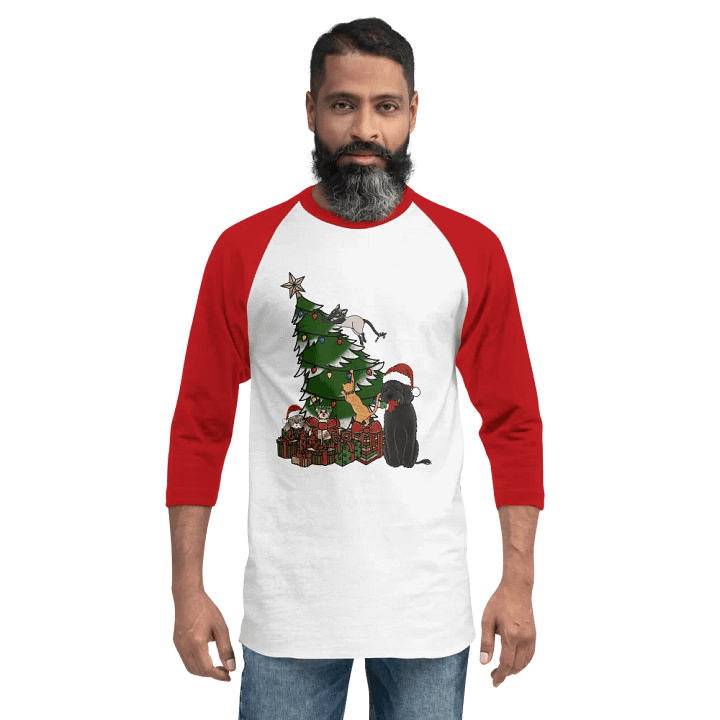 Christmas Furbabies Raglan Two-Tone Top product image (17)