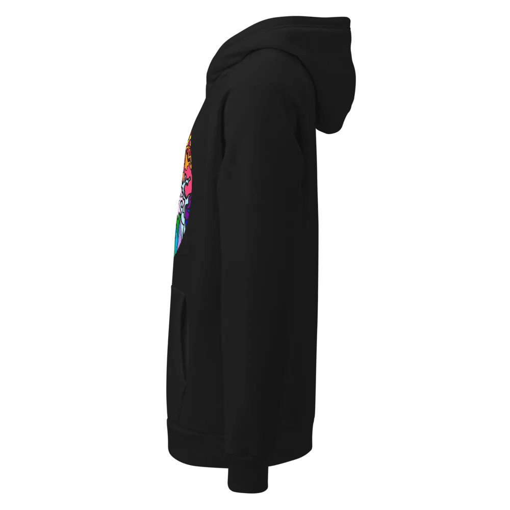 Vibrant Energy Abstract Hoodie - Wave at Sunset product image (2)