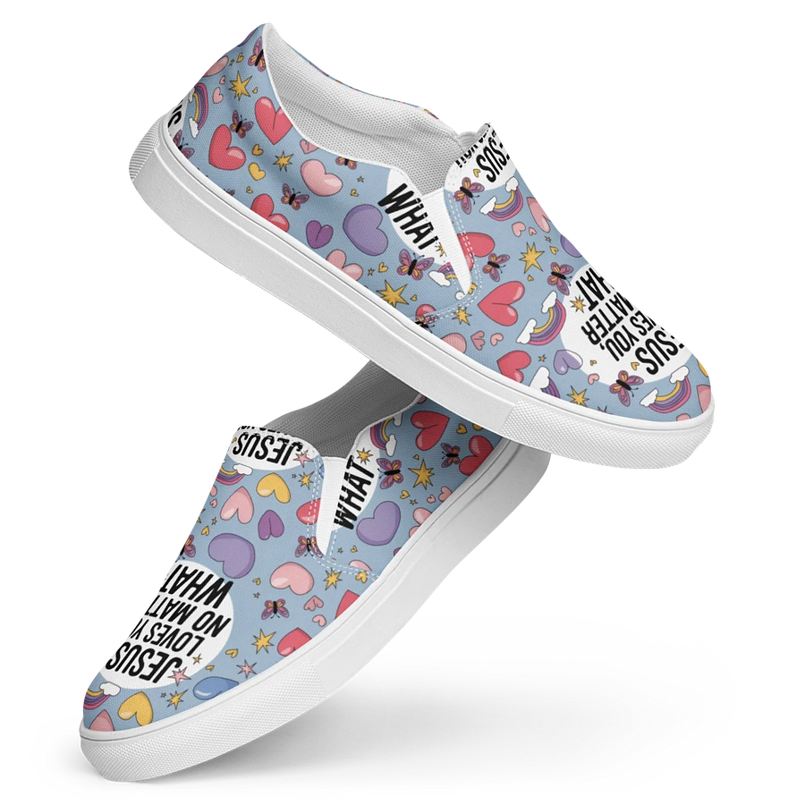 Jesus Loves You Slip-On Canvas Shoes product image (14)