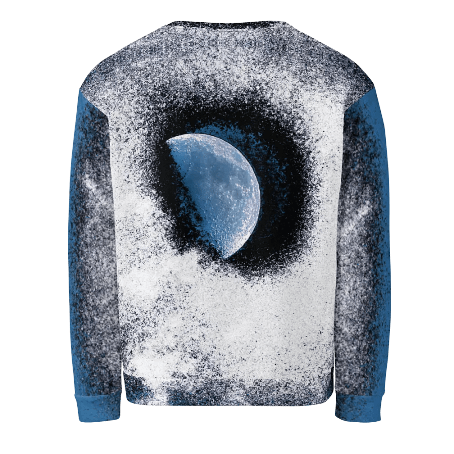 Abstract Darker Coloured Disintegrating Moon Unisex Sweatshirt product image (5)
