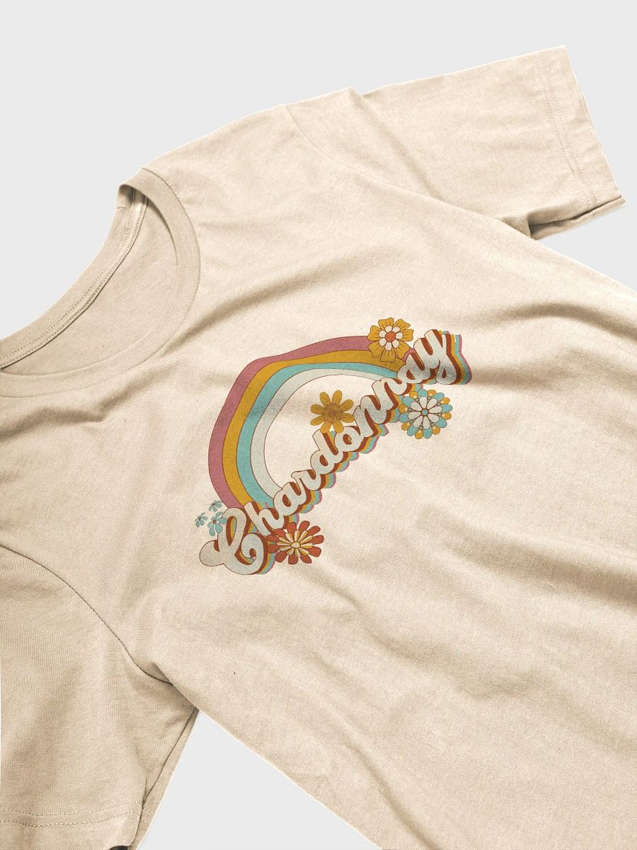Groovy Chardonnay Wine T-Shirt - Retro Hippie Style for Wine Lovers product image (85)