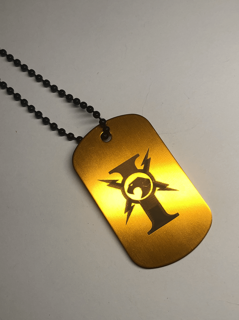 CUSTOS - Engraved Dog Tag Pendant Necklace