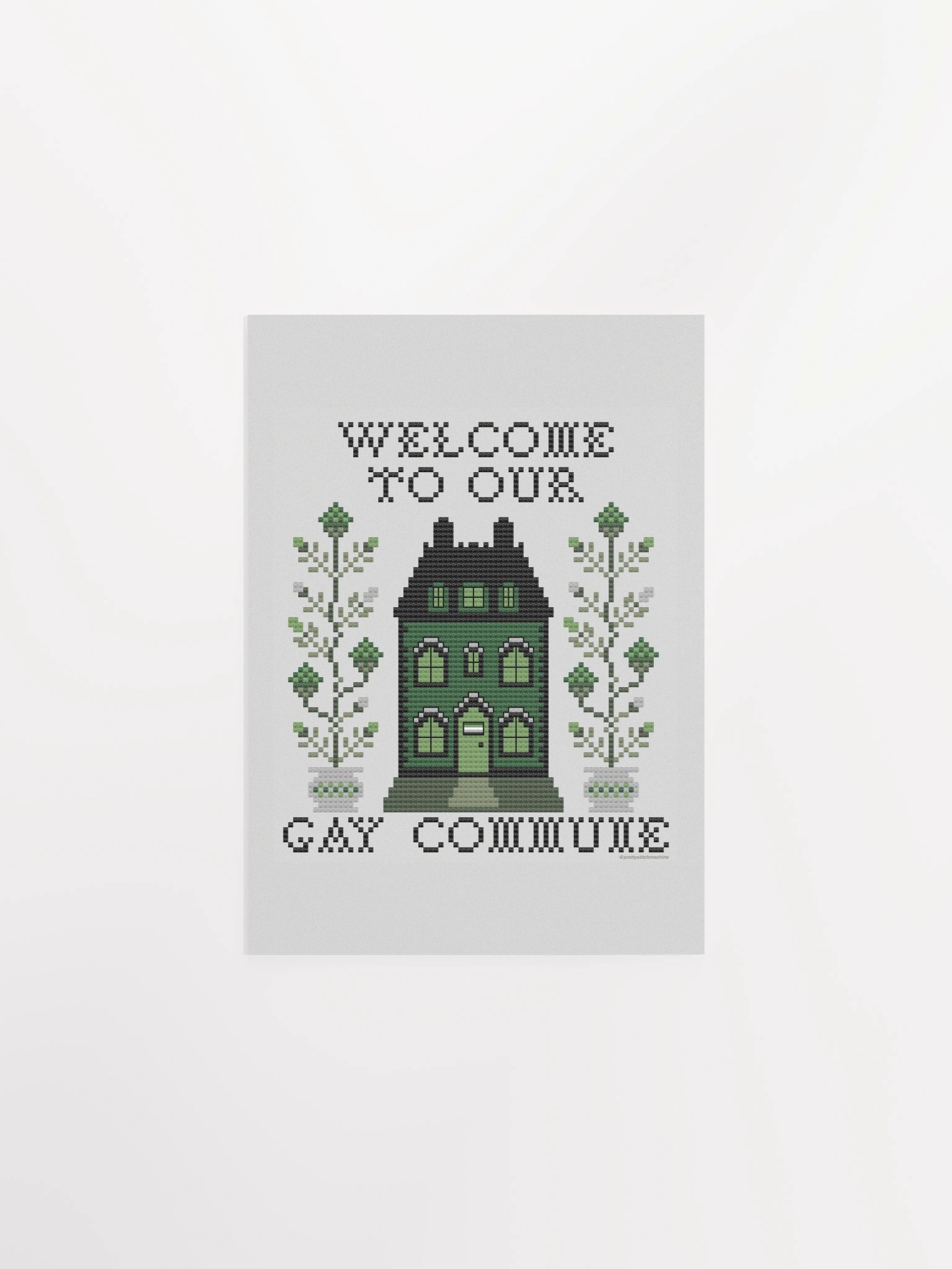 Welcome to Our Gay Commune Print - Aromantic Flag product image (1)