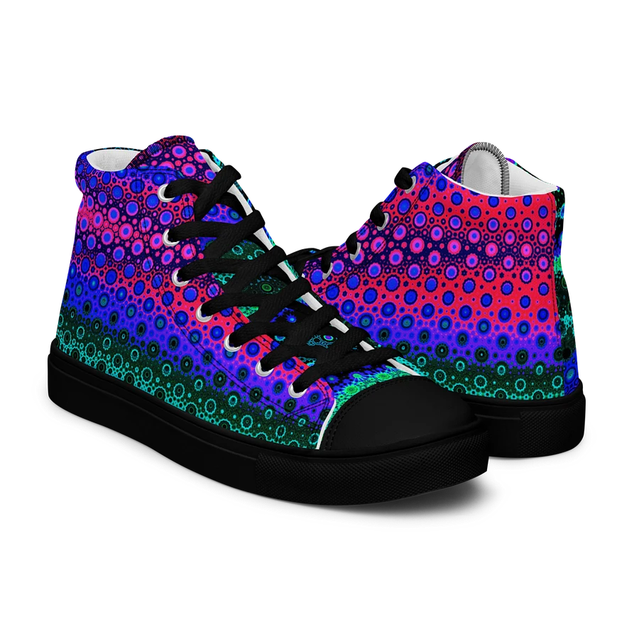 Abstract Multicoloured Pattern Men's Canvas Shoes High Tops product image (42)