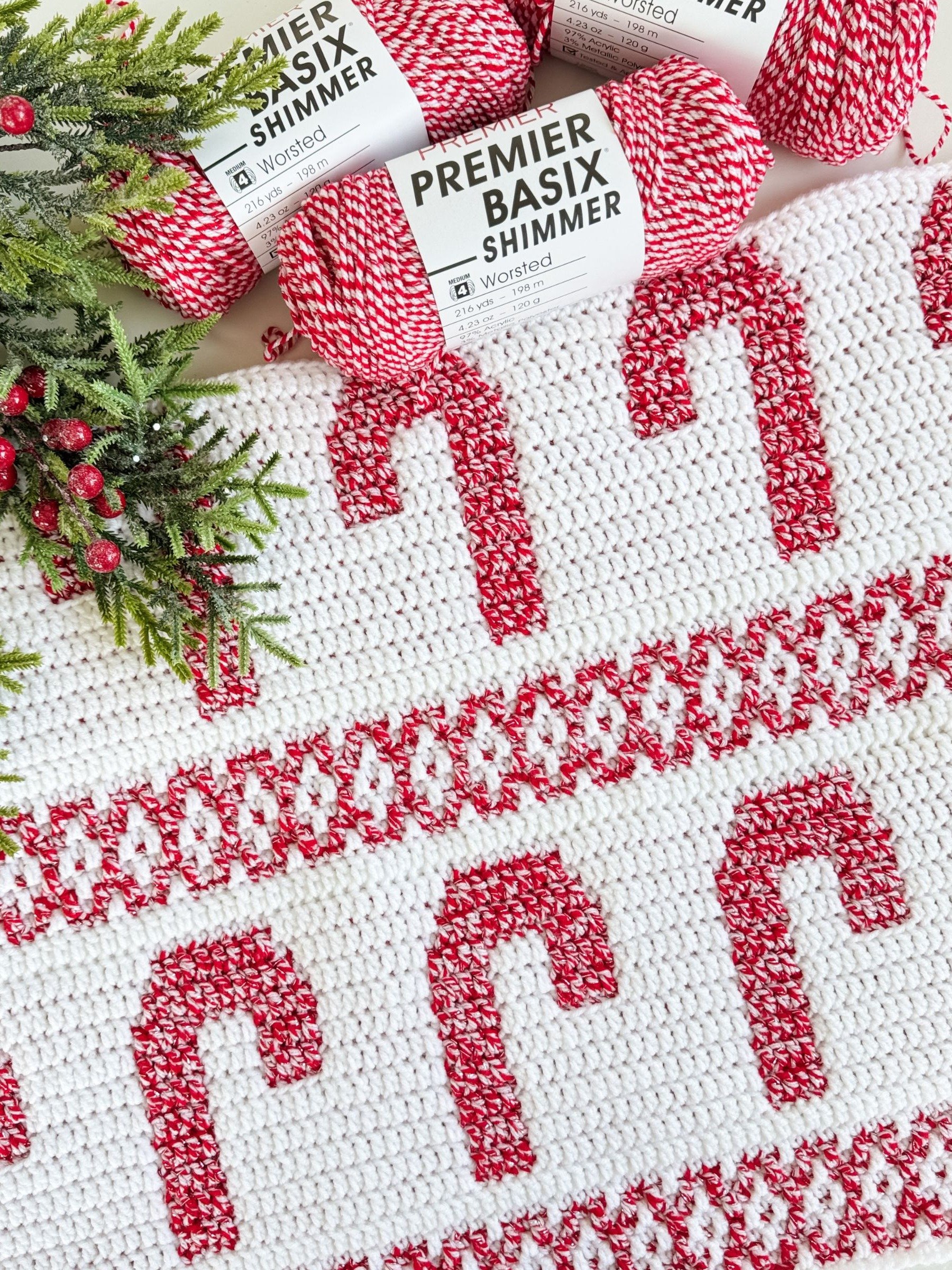 Candy Cane Lane Mosaic Blanket Crochet Pattern product image (8)