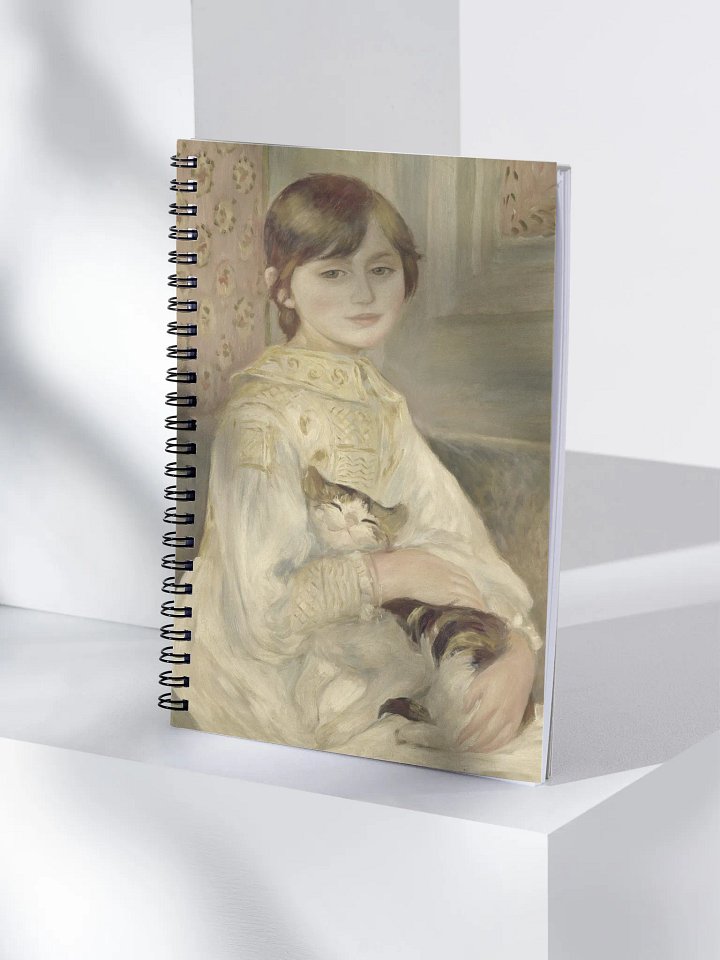 ''Julie Manet, also known as the Child with the Cat'' by Pierre-Auguste Renoir Spiral Notebook product image (1)