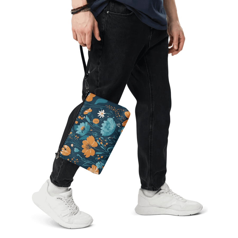 Chic Teal Flower Garden Crossbody Bag product image (4)